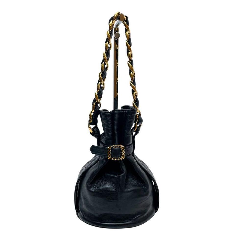 Quality Chanel Lambskin Drawstring Chain Shoulder… - image 3